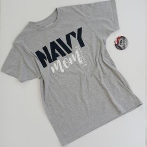 American Pride Navy Mom T Shirt Size Medium